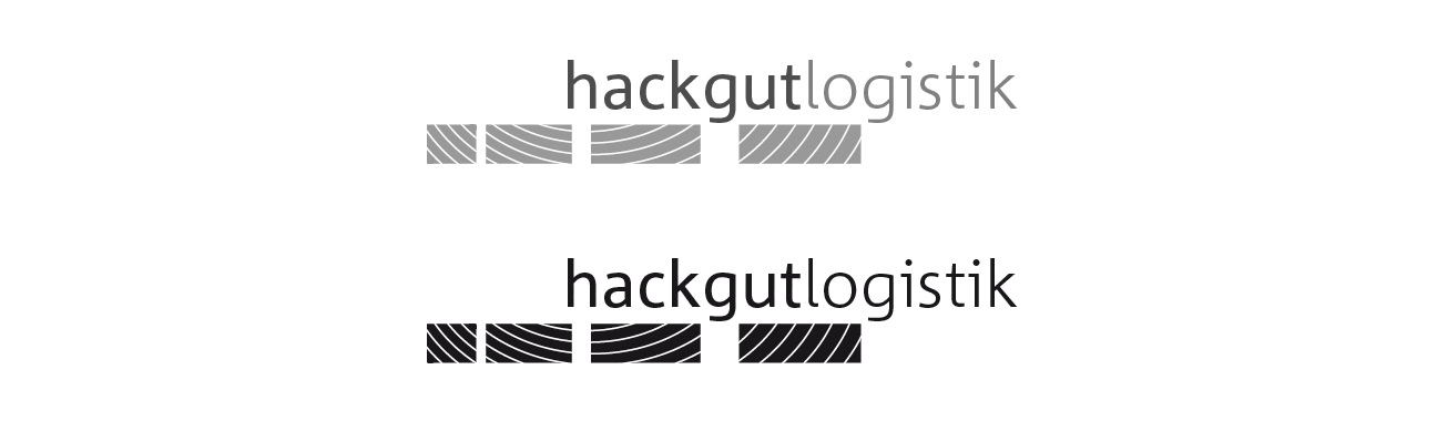 Hackgutlogistik Corporate Design Logos einfärbig