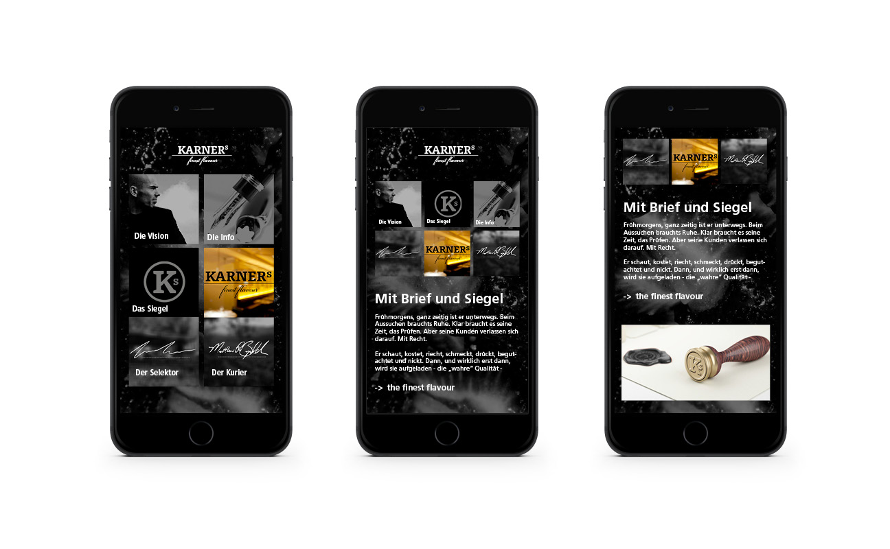 Karners Responsive Webdesign Smartphone