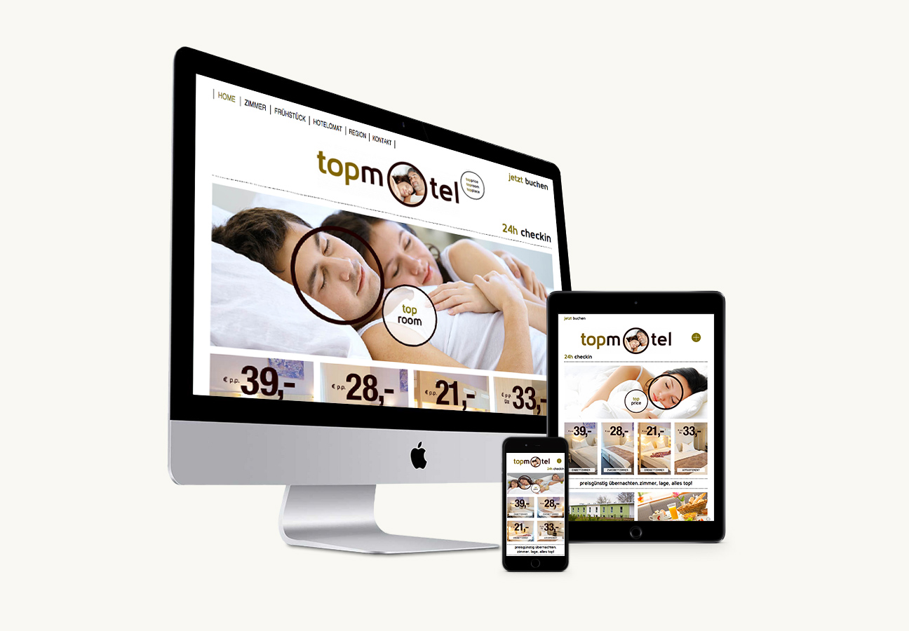 Topmotel Corporate Identity Responsive Webdesign Homepage